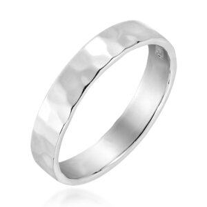 aeravida handcrafted hammer marks textured band sterling silver ring (7)