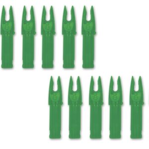 Carbon Express 50259 TCX Nock, Size .203 (Fits PileDrive Pass Thru Extreme 250 & 350), 12-Pack, Clear Green