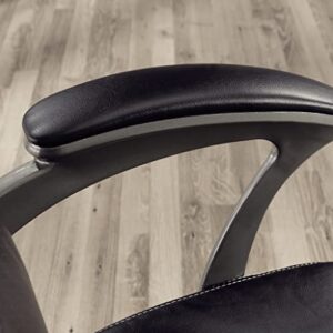 Sauder Gruga Leather Managers Chair, Black finish