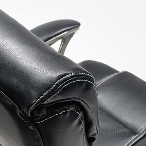 Sauder Gruga Leather Managers Chair, Black finish