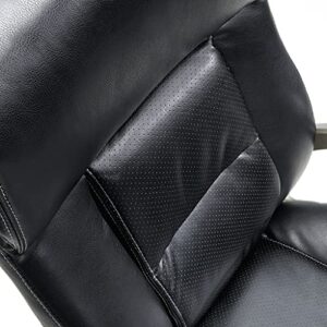 Sauder Gruga Leather Managers Chair, Black finish