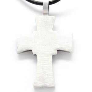 Trilogy Jewelry Pewter Celtic Cross with Irish Knot Design Pendant, Black Necklace Cord with Clasp