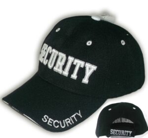 10 pack security guard hat baseball ball cap black embroidered 3d wholesale lot