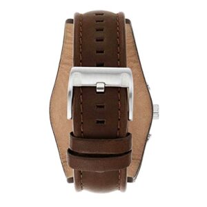 Fossil Men's Coachman Quartz Stainless Steel and Leather Chronograph Watch, Color: Silver, Brown (Model: CH2891)