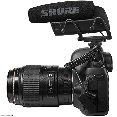 Shure VP83 LensHopper Camera-Mounted Condenser Shotgun Microphone for use with DSLR Cameras and HD Camcorders - Capture Detailed, High Definition Audio with Full Low-end Response