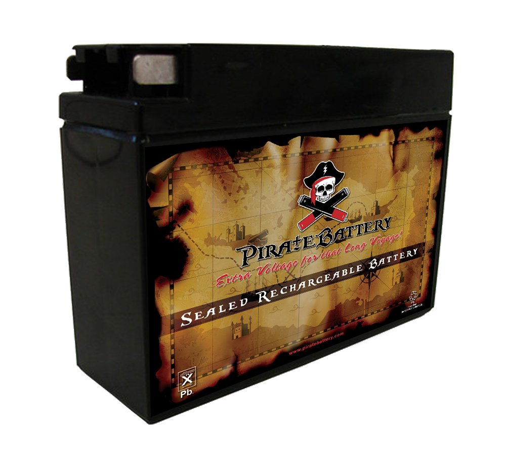 Pirate Battery 4B-BS Maintenance Free Replacement Battery for Suzuki and Yamaha Motorcycle: 12 Volts, 3 Amps, 2.3 Ah, Tab Terminal