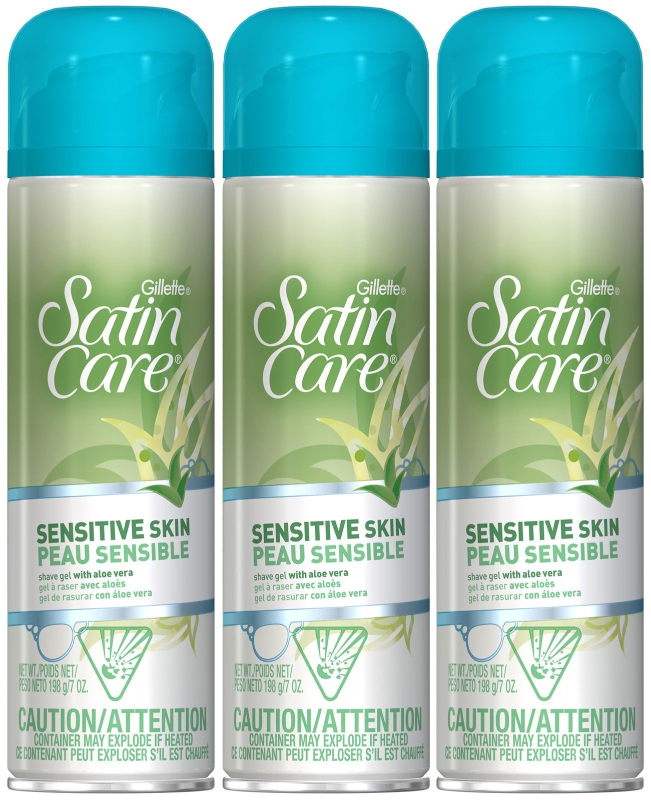 Gillette Satin Care Sensitive Skin Shave Gel - 7 oz - 3 pk