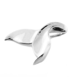 925 Sterling Silver Whale Fin Pendant