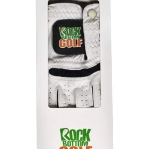 Rock Bottom Golf MRH Cabretta Leather Glove White/Black Extra Large