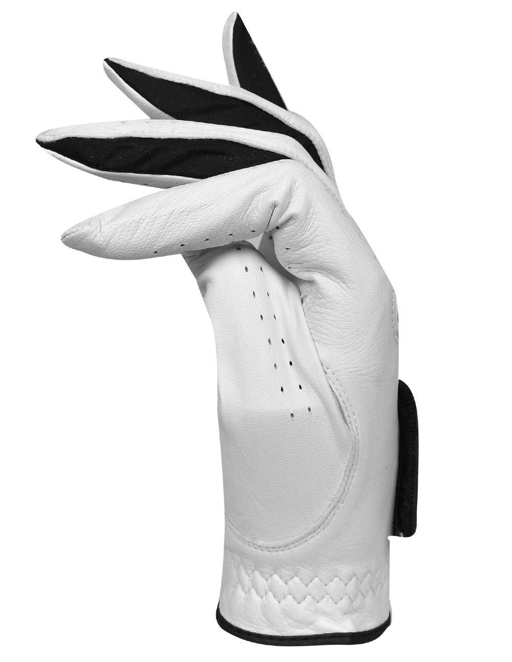 Rock Bottom Golf MRH Cabretta Leather Glove White/Black Extra Large