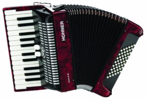 hohner accordions br48r-n 26-key piano accordion, 48 bass, red