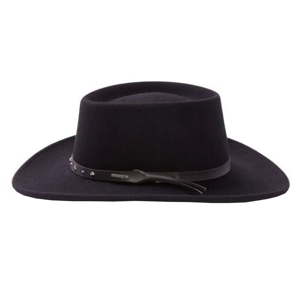 Stetson Men's Hawk Crushable Felt Western Fashion Hat Black Small