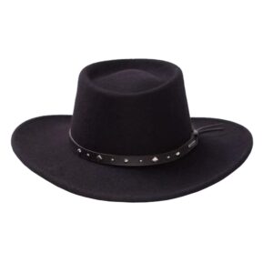 Stetson Men's Hawk Crushable Felt Western Fashion Hat Black Small