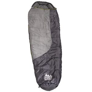 world famous sports 15 degree mummy sleeping bag , blue