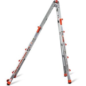 Little Giant Ladder Systems, Velocity with Wheels, M22, 22 Ft, Multi-Position Ladder, Aluminum, Type 1A, 300 lbs Weight Rating, (15422-001)