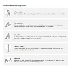 Little Giant Ladder Systems, Velocity with Wheels, M22, 22 Ft, Multi-Position Ladder, Aluminum, Type 1A, 300 lbs Weight Rating, (15422-001)