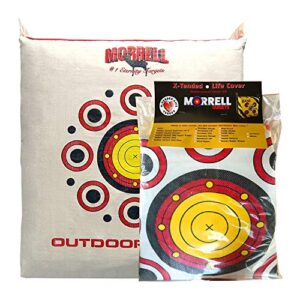 morrell weatherproof range archery bag target replacement field point cover with 2 shooting sides and over 50 shooting spots, white