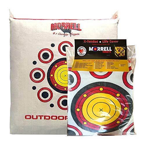 Morrell Weatherproof Range Archery Bag Target Replacement Field Point Cover with 2 Shooting Sides and Over 50 Shooting Spots, White