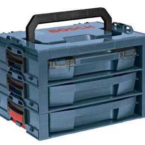 BOSCH BOSCH L-RACK Complete Kit with (1) i-boxx53, (2) LST72-OD, (3) L-RACK-S, and (1) L-RACK-T , Blue