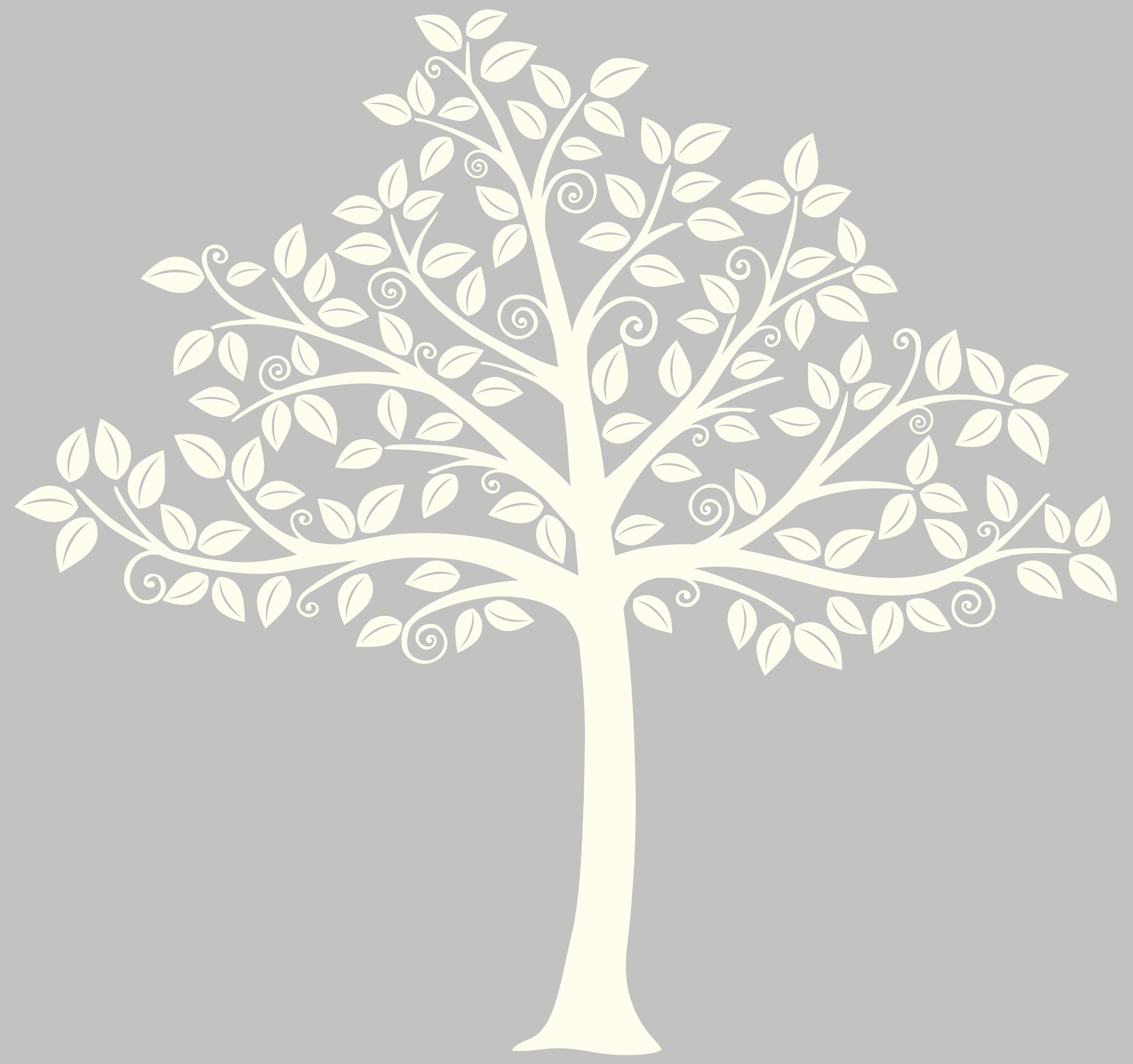 Wall Pops WallPops WPK0837 Silhouette Tree Wall Art Kit, White & Off-White