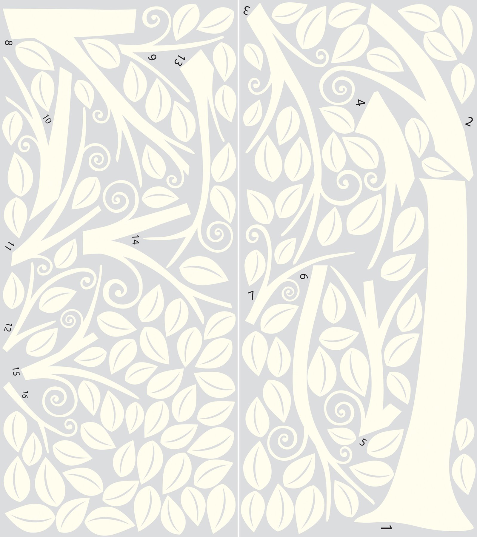 Wall Pops WallPops WPK0837 Silhouette Tree Wall Art Kit, White & Off-White