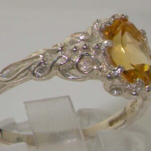 LetsBuyGold 925 Sterling Silver Natural Citrine Womens Promise Ring - Size 7.5