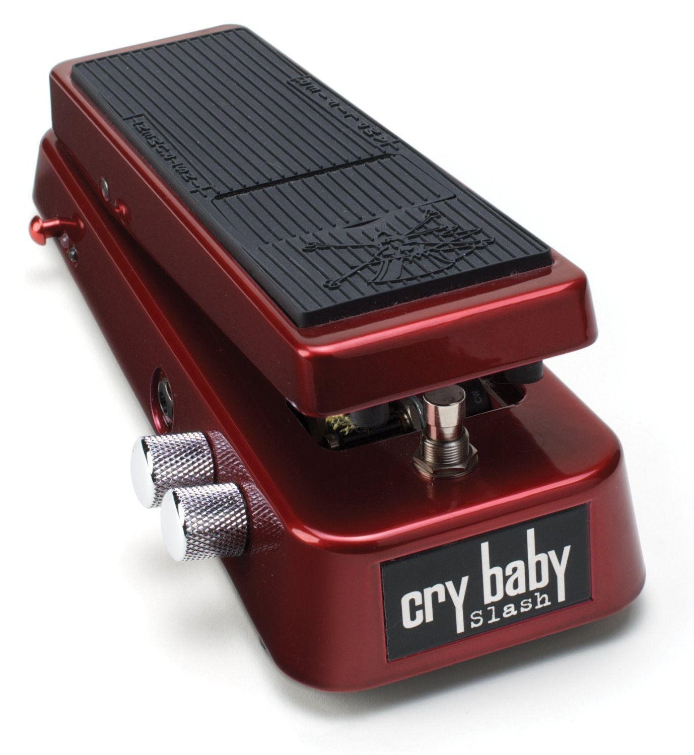 DUNLOP SW95 Cry Baby Slash Signature Wah Wah Guitar Effects Pedal Bundle With DUNLOP Sample Pick Pack, Dunlop DEN1046 Electric Nickel Medium Guitar Strings 10-46 and 2 Patch Cables (6")