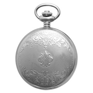 Gotham Men's Silver-Tone 17 Jewel Mechanical Exhibition Pocket Watch # GWC14040SB