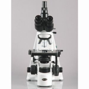 AmScope T690B-PCT200-PL Phase-Contrast Trinocular Compound Microscope, 40X-2000X Magnification, WH10x and WH20x Super-Widefield Eyepieces, Infinity Plan Achromatic Objectives, Brightfield, Kohler Condenser, Double-Layer Mechanical Stage, Includes 4 Phase