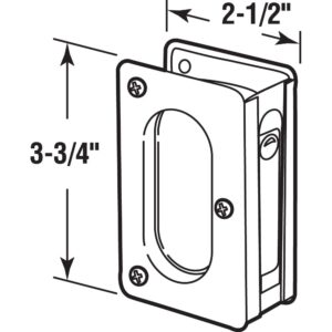 Prime-Line N 7361 3-3/4 in, Polished Brass, Pocket Door Passage Pull