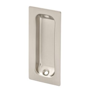 prime-line n 7342 3-1/4 in, solid brass with satin nickel finish, (2-pack) rectangular finger pull