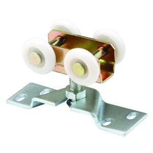 prime-line n 7410 pocket door roller assembly, 1 in. (outside diameter), convex, plastic tires, steel bracket (single pack)