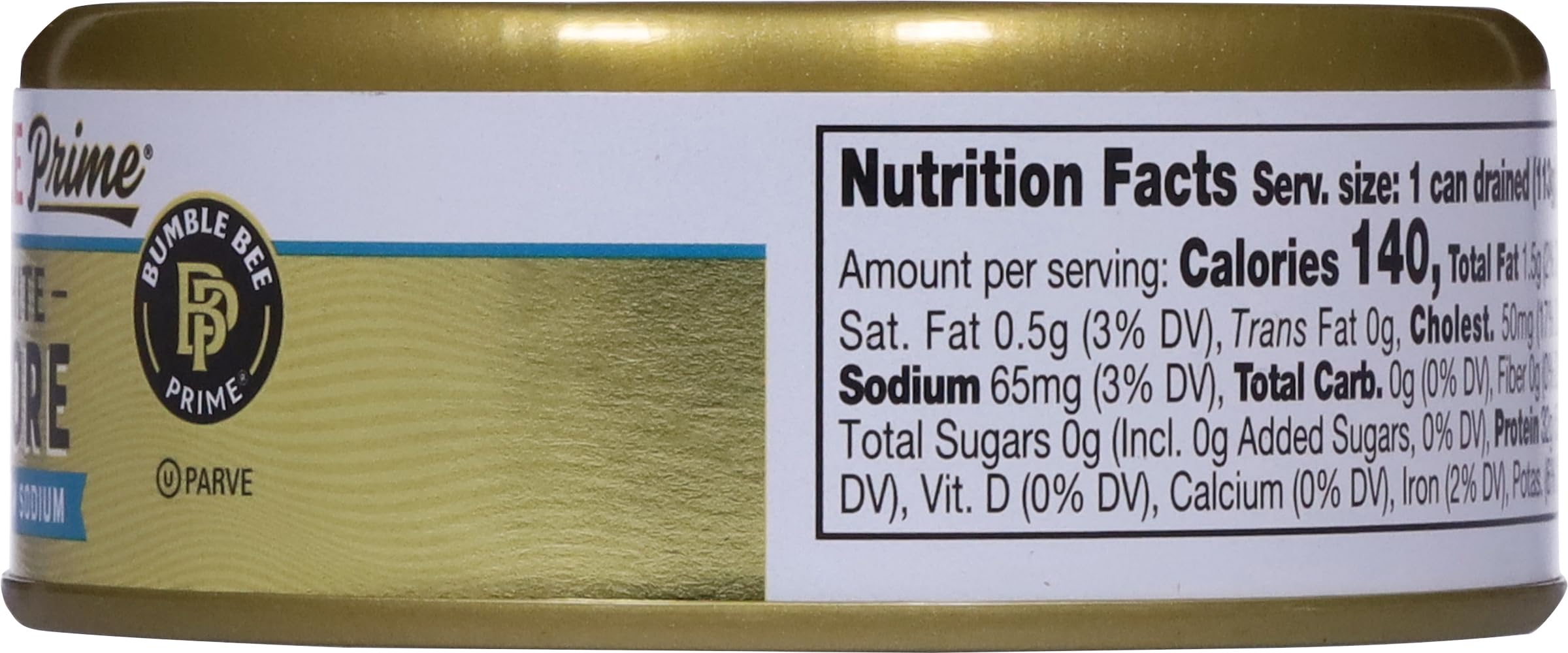 Bumble Bee Prime Solid White Albacore Tuna- Low Sodium in Water, 5 oz Can (Pack of 12) - Premium Wild Caught Tuna - 32g Protein per Serving - Non-GMO Project Verified, Gluten Free, Kosher