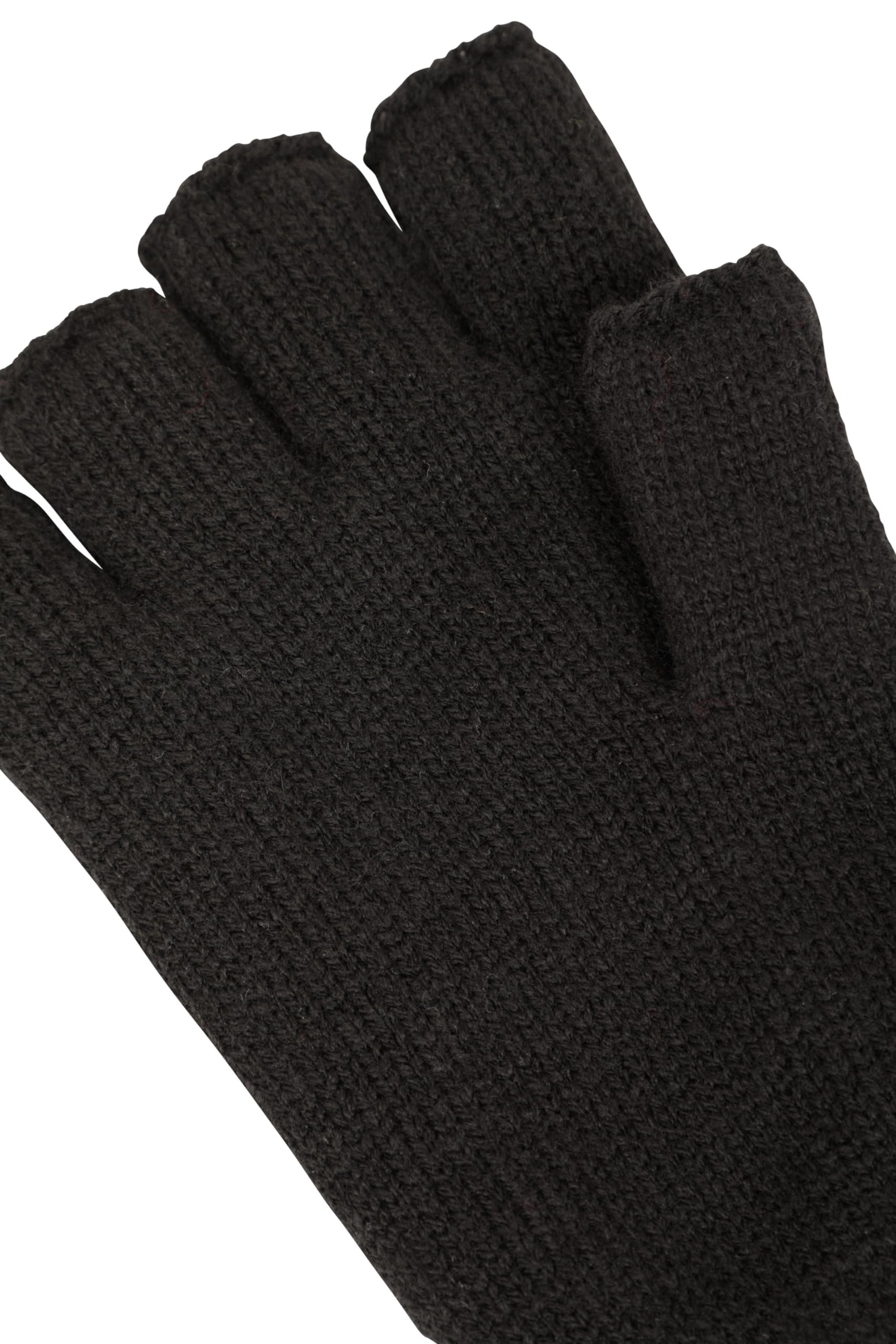 Mountain Warehouse Fingerless Knitted Gloves - Light Ski Gloves Black