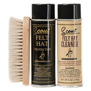 Scout Boot Care Mens MF Twister Felt Hat Care Kit for Dark Colors