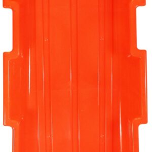 ESP 48" Day Glow Sno-Twin Toboggan – Two-Rider Sled – Tough Polyresin, Diamond-Polished Bottom – Neon Orange 1143