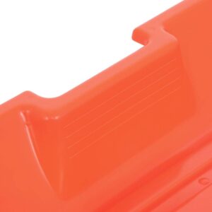 ESP 48" Day Glow Sno-Twin Toboggan – Two-Rider Sled – Tough Polyresin, Diamond-Polished Bottom – Neon Orange 1143