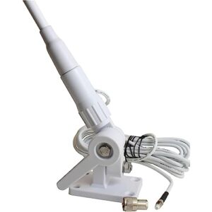 tram-browning 46 inch fiberglass marine antenna, pretuned vhf 3-dbd-gain, rachet-mount with rg58 cable and fme-female connector with pl-259 adapter, 1607-hc