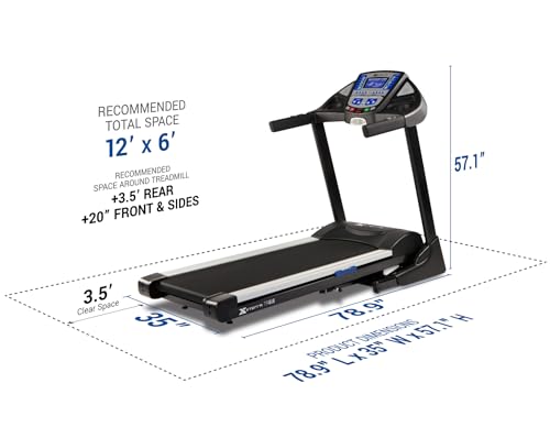 XTERRA Fitness TR6.6 Folding Treadmill, Black