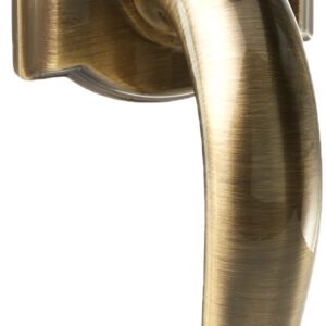 Schlage FE285CAM609GEO Antique Brass Camelot Lower Handleset Featuring The Georgian Knob for Use with Schlage Electronic Deadbol