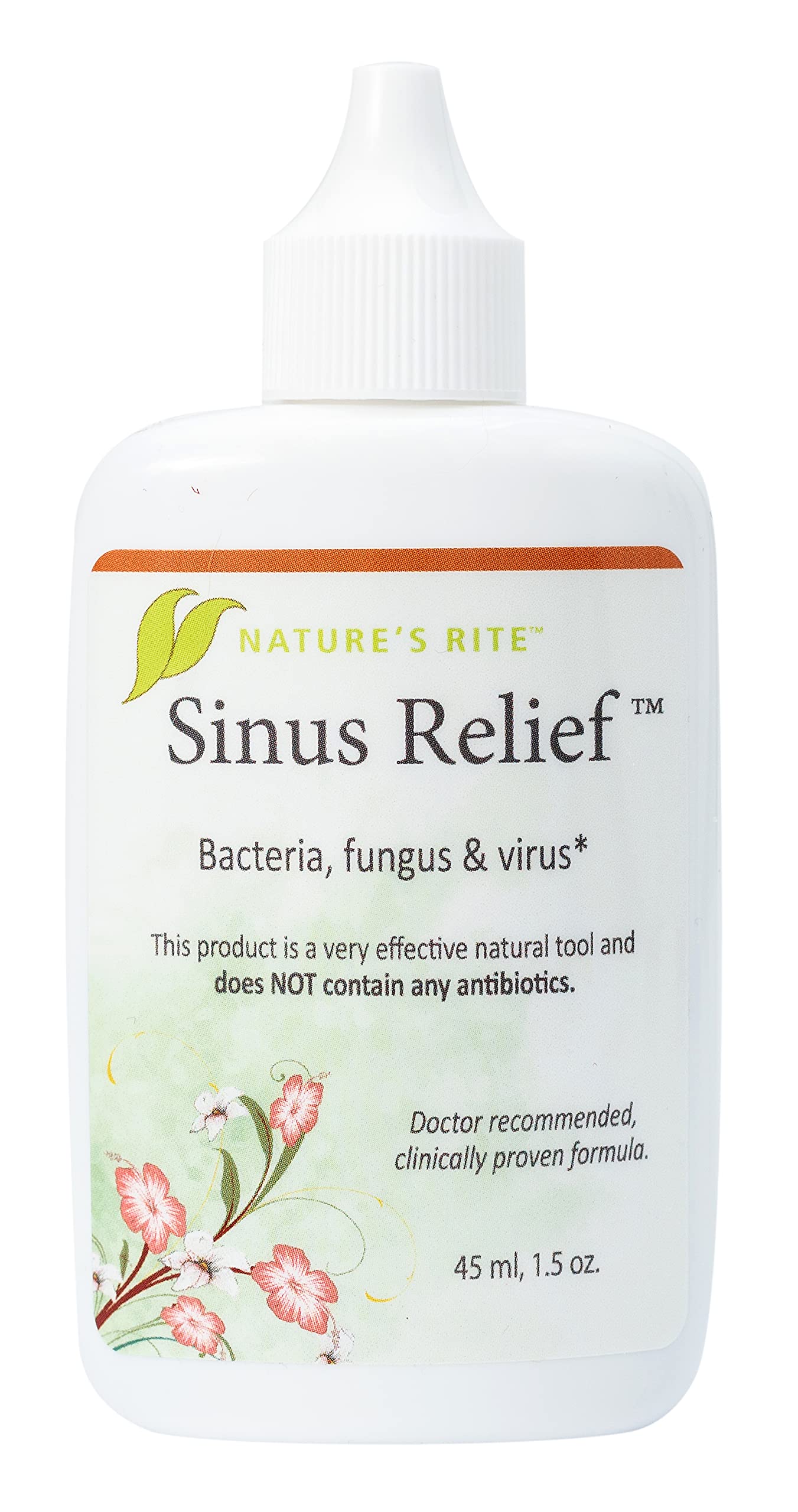 Nature's Rite Sinus Relief™, 1.5 oz. (45 mL) – All-Natural Nasal Sinus Spray – Relief for Sinus Problems – Encourages a Healthy Sinus System – Easy-to-Use, Portable Sinus Support – Made in USA