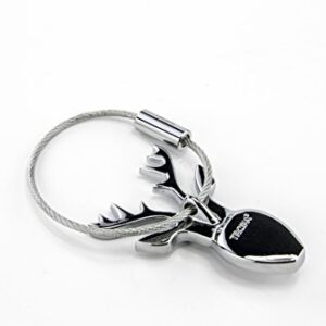 Troika Platzhirsch Deer Head Keyring, Silver, 5 Centimeters (KR1319CH)