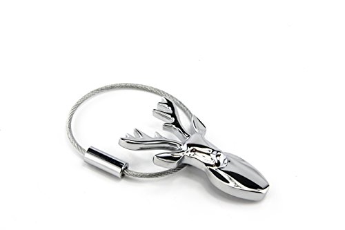 Troika Platzhirsch Deer Head Keyring, Silver, 5 Centimeters (KR1319CH)