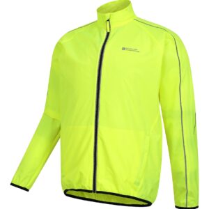 Mountain Warehouse Force Mens Reflective Water-Resistant Running Jacket Yellow Small