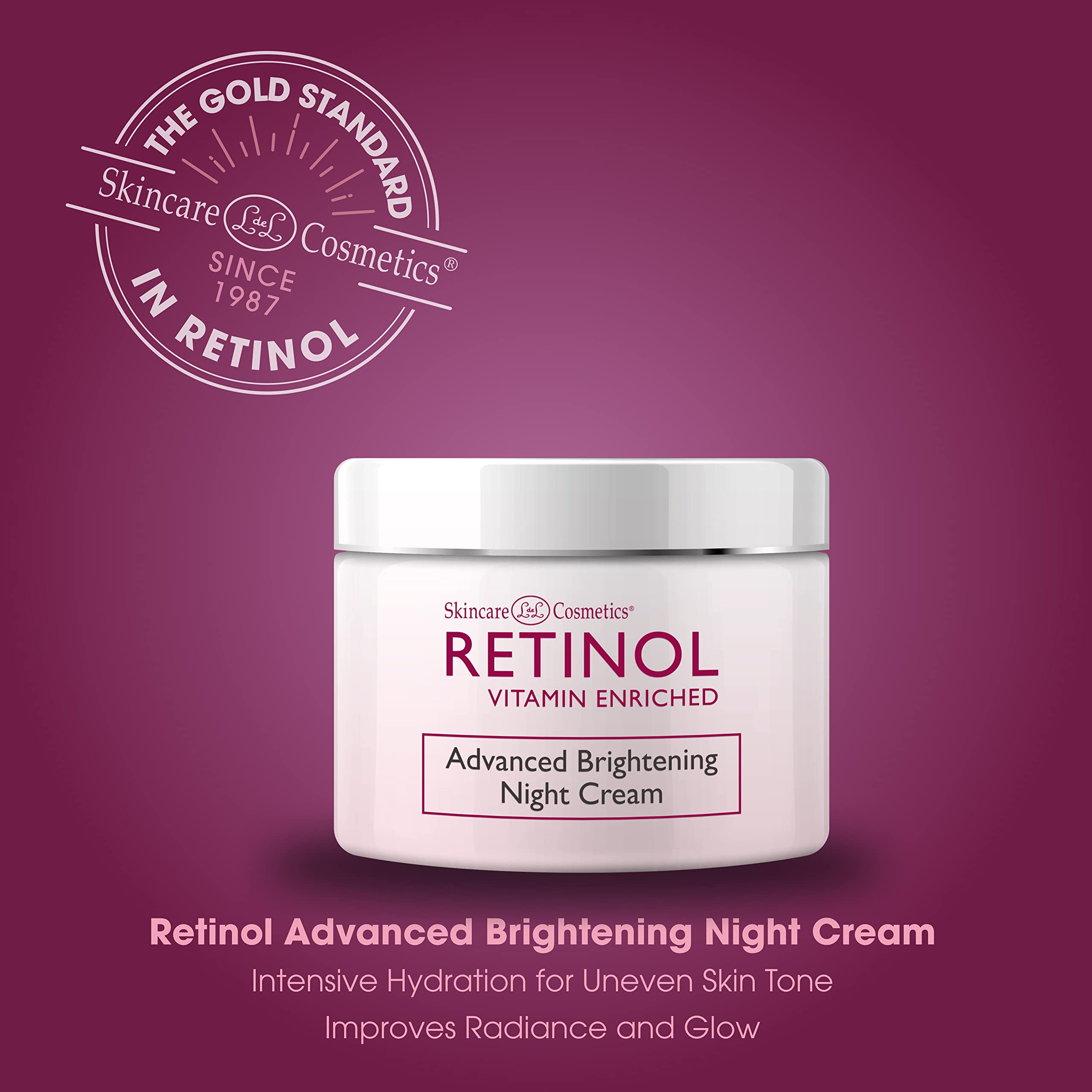 Retinol Advanced Brightening Night Cream– The Original Retinol Overnight Creamy Formula to Brighten, Clarify & Restore Youthful Radiance – Anti-Aging Benefits for Smoother, Softer, Evener Skin Tone