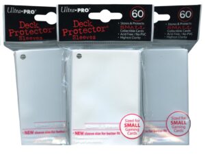 ultra pro card supplies yugioh sized deck protector sleeves white 60 count x3