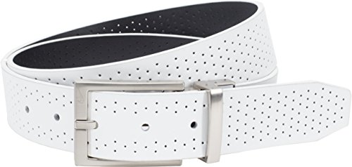 Nike Mens Pin Dot Perf Reversible Apparel-belts, White/Black, 36 US