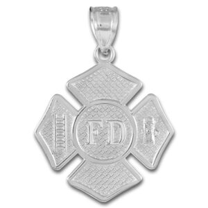 Claddagh Gold 925 Sterling Silver St Florian Medal Firefighter Badge Pendant