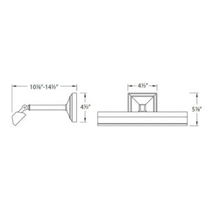 WAC Lighting Hemmingway 14in LED Adjustable Picture Light 2700K in Rubbed Bronze