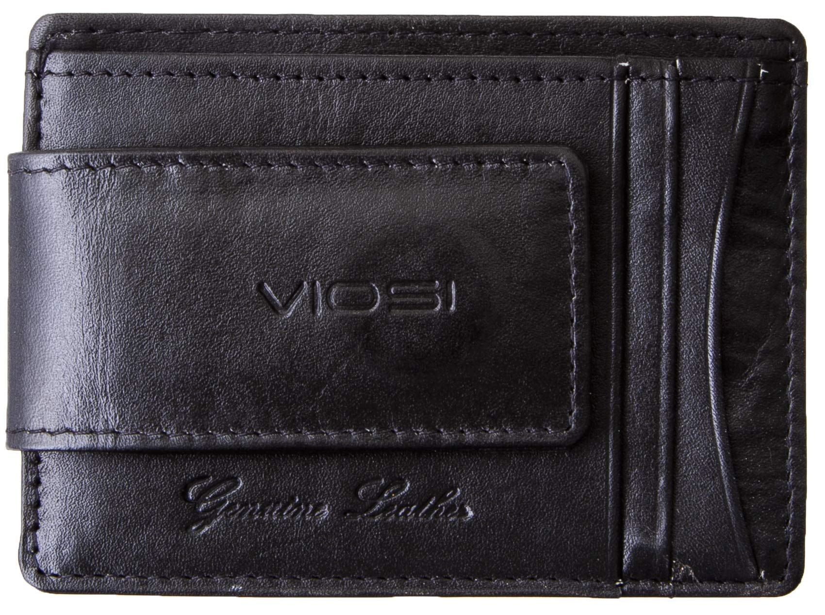 Viosi Money Clip Leather Wallet For Men Slim Front Pocket Credit Card Holder with Powerful Rare Earth Magnets